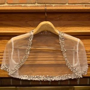 NWOT white tulle bolero